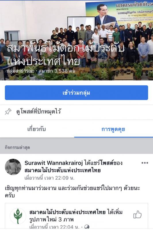 ประชาสัมพันธ์  ขอเชิญเข้าร่วมกลุ่มสมาพันธ์ไม้ดอกไม้ประดับแห่งประเทศ ใน facebook