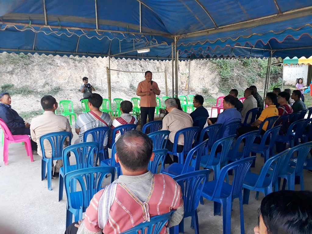 ลงพื้นที่การตรวจเยี่ยมกิจกรรมเอามื้อสามัคคี บ้านห้วยกระทิง (พะกอยวา)